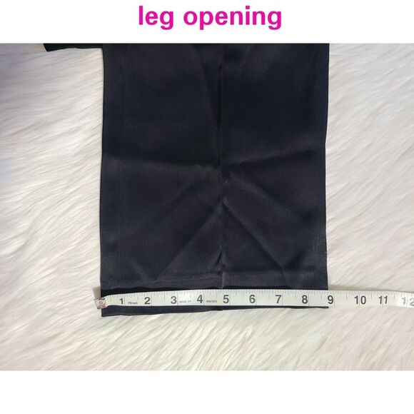 NWT|Polo Ralph Lauren Black Satin Double Face Straight Leg Pant, 2 - Picture 12 of 13